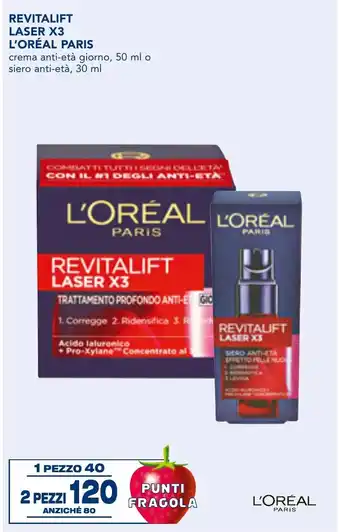 Esselunga Revitalift laser x3 L'ORÉAL PARIS offerta