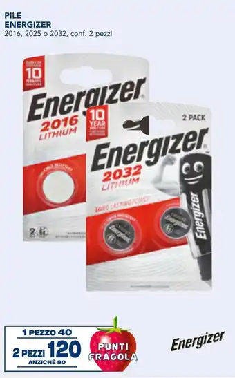 Esselunga Pile ENERGIZER offerta