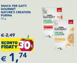 Esselunga Snack per gatti gourmet nature's creation PURINA offerta