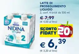 Esselunga Latte di proseguimento liquido offerta