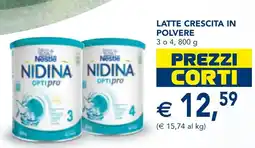 Esselunga Latte crescita in polvere NIDINA offerta