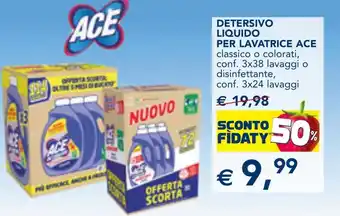 Esselunga Detersivo liquido per lavatrice ACE offerta