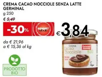 Bennet Crema cacao nocciole senza latte germinal offerta