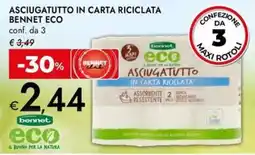 Bennet Asciugatutto in carta riciclata bennet eco offerta