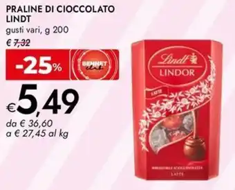 Bennet Praline di cioccolato lindt gusti vari, offerta