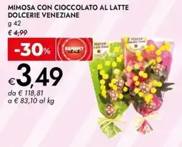 Bennet Mimosa con cioccolato al latte dolcerie veneziane offerta