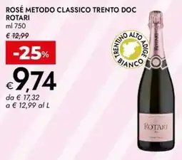 Bennet Rosé metodo classico trento doc rotari offerta