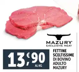 Deco Supermercati Fettine sceltissime di bovino adulto MAZURY offerta