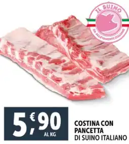 Deco Supermercati Costina con pancetta di suino italiano offerta