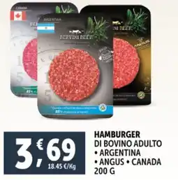 Deco Supermercati Hamburger di bovino adulto offerta