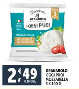 Deco Supermercati Granarolo oggi puoi mozzarella offerta