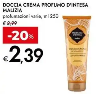 Bennet Doccia crema profumo d'intesa malizia profumazioni varie, offerta