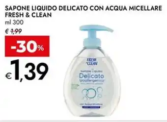 Bennet Sapone liquido delicato con acqua micellare fresh & clean offerta