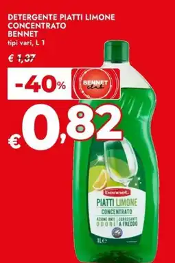 Bennet Detergente piatti limone concentrato bennet offerta