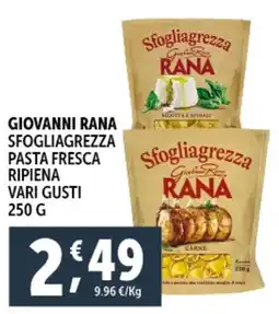 Deco Supermercati Giovanni rana sfogliagrezza pasta fresca ripiena vari gusti offerta