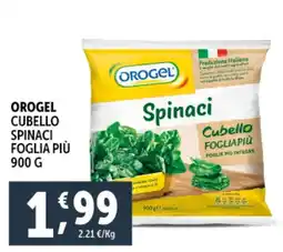 Deco Supermercati Orogel cubello spinaci foglia più offerta