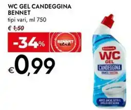 Bennet Wc gel candeggina bennet tipi vari, offerta