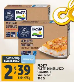 Deco Supermercati Frosta filetti di merluzzo gratinati vari gusti offerta