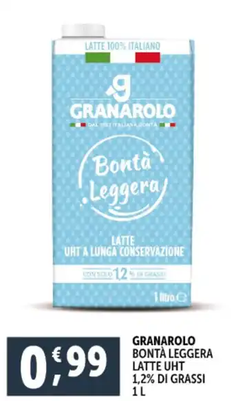 Deco Supermercati Granarolo bontà leggera latte uht 1,2% di grassi offerta