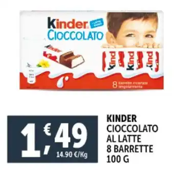 Deco Supermercati Kinder cioccolato al latte 8 barrette offerta