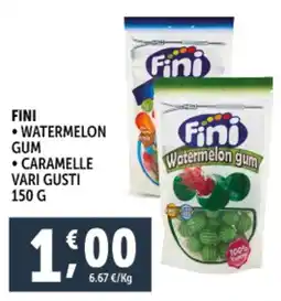 Deco Supermercati FINI watermelon gum caramelle vari gusti offerta