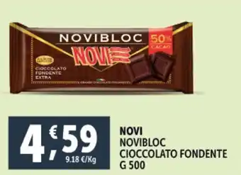 Deco Supermercati Novibloc cioccolato fondente NOVI offerta