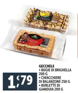 Deco Supermercati GECCHELE Bugie di brighella - chiacchiere di balanzone - burlette di gianduia offerta