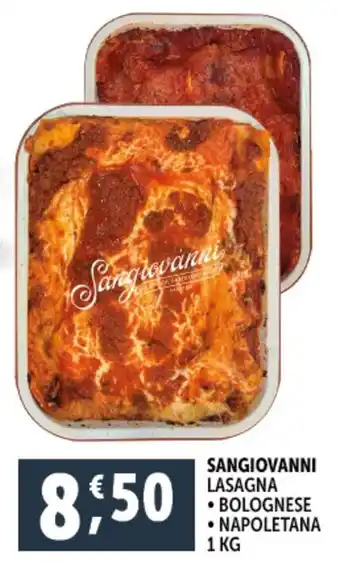 Deco Supermercati SANGIOVANNI Lasagna bolognese napoletana offerta