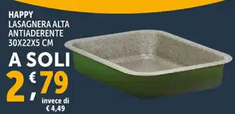 Deco Supermercati Happy lasagnera alta antiaderente offerta