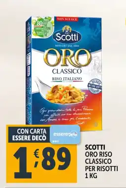 Deco Supermercati Scotti oro riso classico per risotti offerta