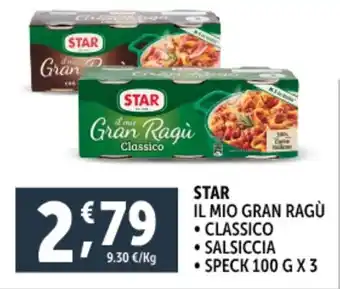 Deco Supermercati Il mio gran ragù STAR offerta