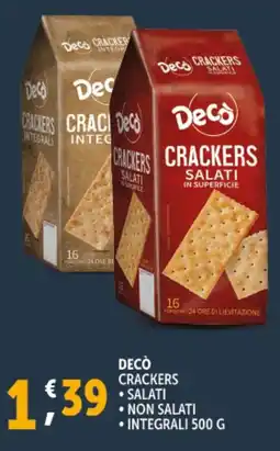 Deco Supermercati Cracker DECÒ offerta