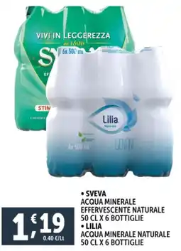 Deco Supermercati SVEVA/LILIA Acqua minerale effervescente naturale offerta