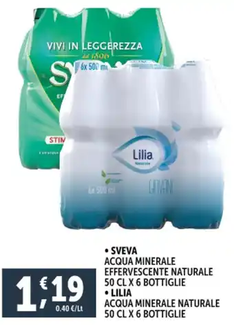 Deco Supermercati SVEVA/LILIA Acqua minerale effervescente naturale offerta