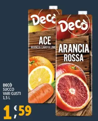 Deco Supermercati DECÒ Succo vari gusti offerta