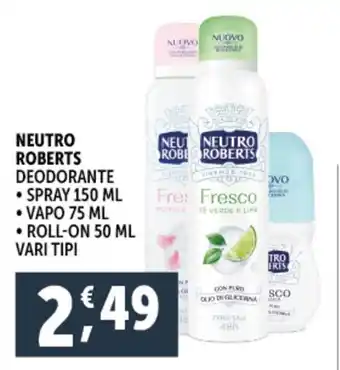 Deco Supermercati NEUTRO ROBERTS deodorante vari tipi offerta