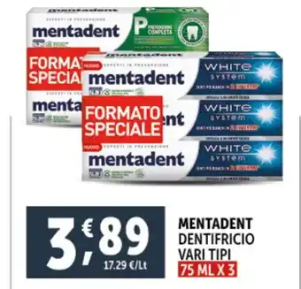 Deco Supermercati MENTADENT Dentifricio vari tipi offerta