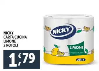 Deco Supermercati NICKY Carta cucina limone 2 rotoli offerta