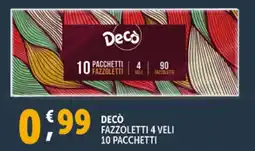 Deco Supermercati DECÒ Fazzoletti 4 veli 10 pacchetti offerta