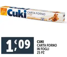 Deco Supermercati CUKI Carta forno in fogli 25 pz offerta