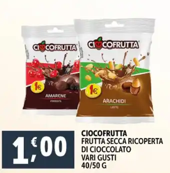 Deco Supermercati CIOCOFRUTTA Frutta secca ricoperta di cioccolato vari gusti offerta