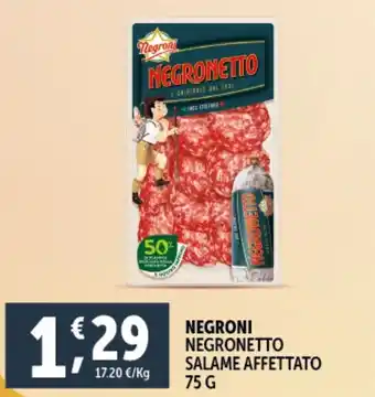 Deco Supermercati NEGRONI Negronetto salame affettato offerta