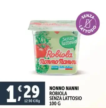 Deco Supermercati NONNO NANNI Robiola senza lattosio offerta