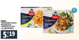 Deco Supermercati FINDUS Tentazioni di gusto mazzancolle offerta