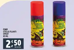 Deco Supermercati Ciao stelle filanti spray offerta