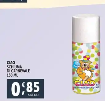 Deco Supermercati CIAO schiuma di carnevale offerta