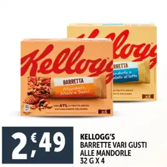 Deco Supermercati KELLOGG'S Barrette vari gusti alle mandorle offerta