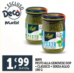 Deco Supermercati SENZA AGLIO Pesto alla genovese dop offerta