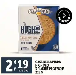 Deco Supermercati CASA DELLA PIADA High pro 3 piadine proteiche offerta