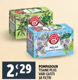 Deco Supermercati POMPADOUR Tisane plus vari gusti 18 filtri offerta